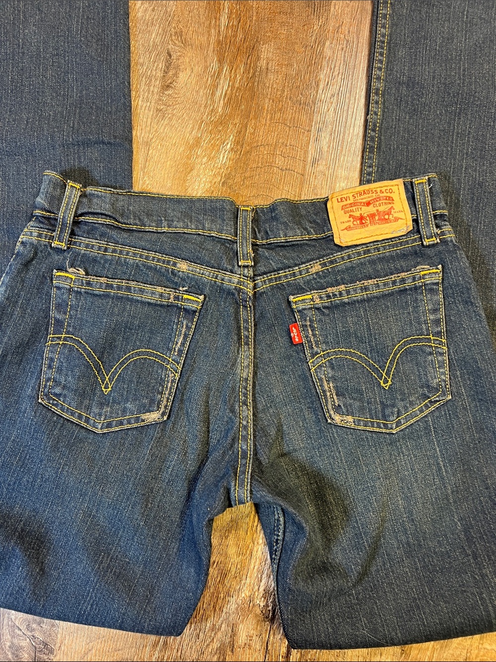 Vintage Y2K Leviโs Superlow 511โs Bootcut Jeans Womenโs Low Rise Dark Wash